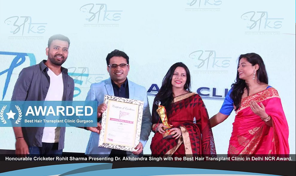 AKS Clinic awarded Best Hair Transplant Clinic, Gurgaon